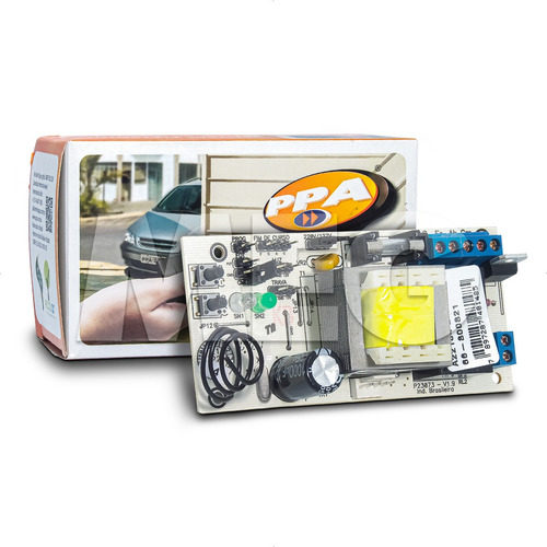 Imagem 2 de 4 de Kit Central Placa Motor Portão Ppa Pop Prog + Capacitor