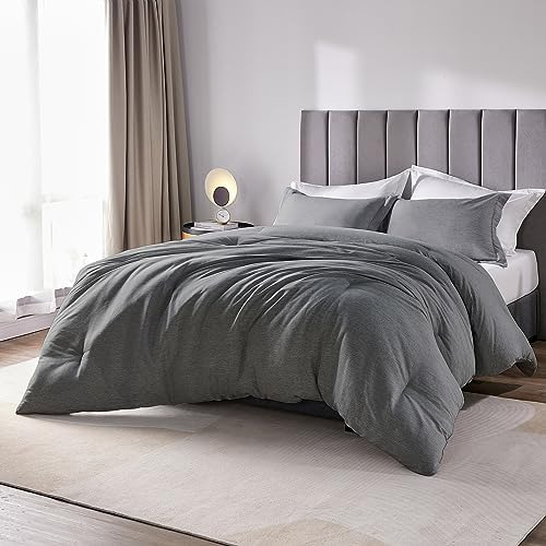 Cozylux Juego De Edredón Tamaño King ' 3 Piezas Gris Oscuro