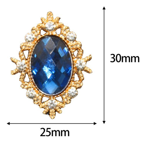 Botones De Cristal Azul Claro 30x25mm Azul Claro 30x25mm