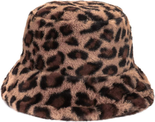 Sombrero Con Hebilla Piel Sintética Leopardo Mujer, Gorro Y