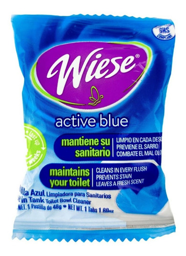 Pastilla Azul Wiese® Para Baño, Aroma Pino, Blister, 48 Gr 