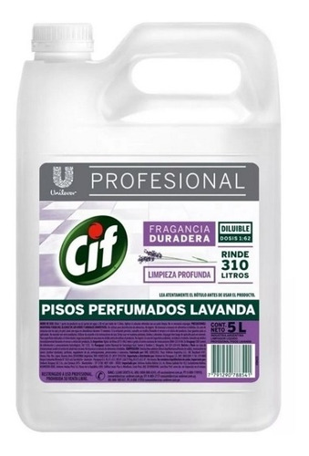 Desodorante Liquido Pisos Cif X 5 Litros Lavanda (cod.6462)