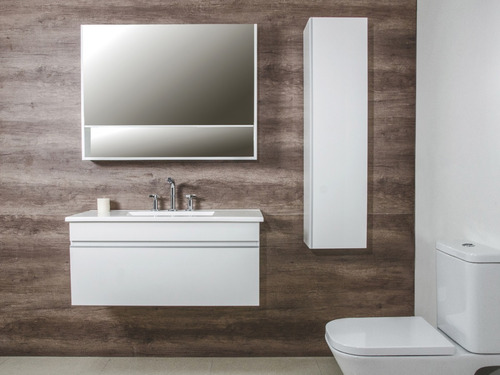 Vanitory Colgante 100 1 Metro Cm Laqueado Blanco Calidad