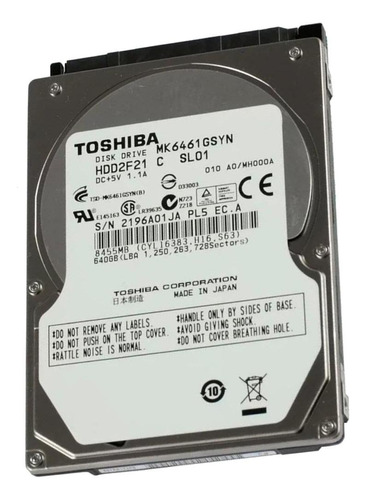 Disco duro interno Toshiba MK6461GSYN 640GB