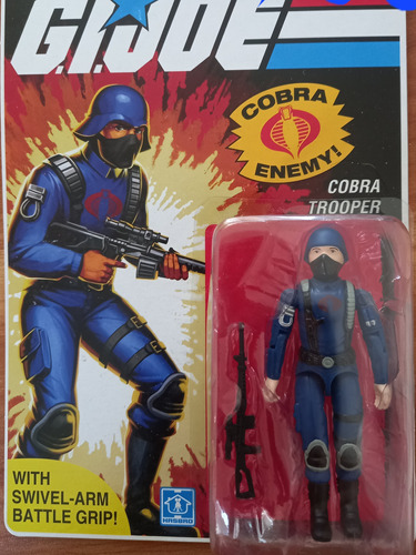 Figura Cobra Trooper G.i. Joe En Blister Haslab Skystriker