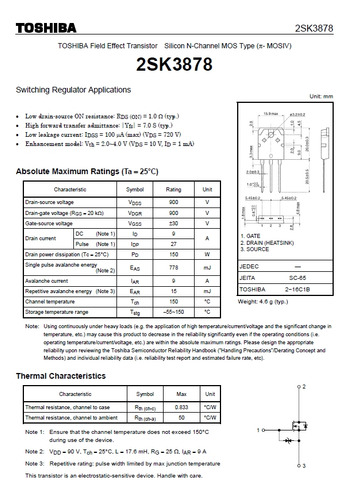 Tránsistor K3878 Igbt Máquina Inversor (2 Piezas )