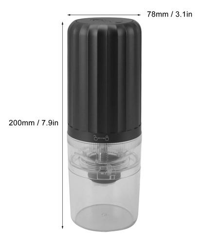 Molinillo De Granos De Café, 25 G, Contenedor De Polvo De 12