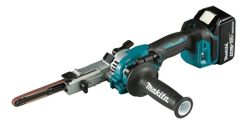 Lixadeira De Cinta 9mm A Bateria 18v Dbs180rtj Makita Bivolt Cor Azul-turquesa
