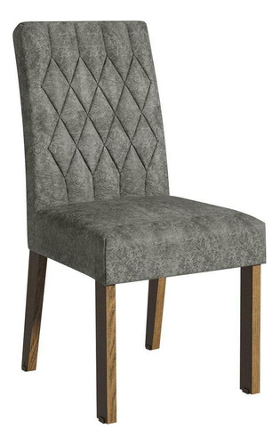 Juego de Comedor con Mesa y 6 sillas Madesa Britney Color Marrón/Gris 02