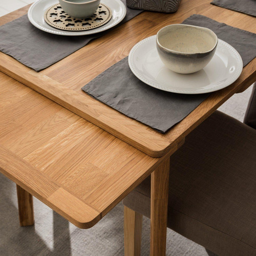 Imagen 10 de 10 de Mesa Extensible De Comedor 100% Madera Roble Ref: Maciza22