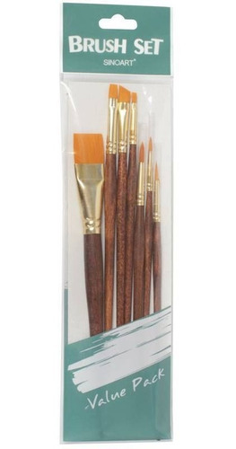 Kit De Pincéis Sinoart Brush Set Sfb0275 7 Unidades