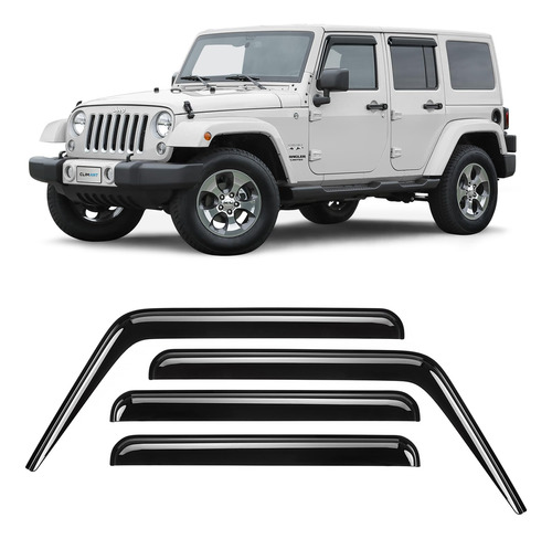 Deflectores De Lluvia Clim Art Aptos Para Jeep Wrangler