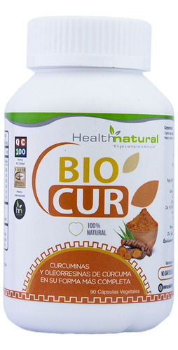 Biocur Curcuminas Y Oleorresinas De Cúrcuma - 90 Capsulas