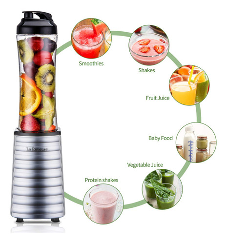 Licuadora Smoothies La Reveuse, Botella Portátil De 300 W Y