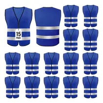 Comprar 15pcs Chalecos De Seguridad Alta Visibilidad Con Tiras