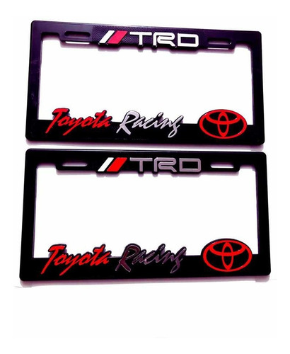 Imagen 2 de 4 de Par (2) Portaplacas Toyota Racing Trd Tacoma Rav4 Tundra