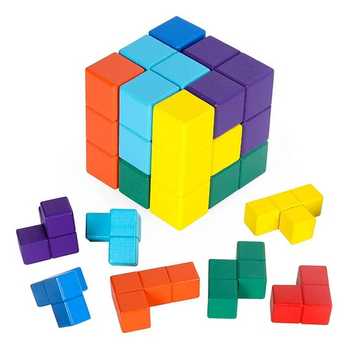 Cubo Rubik Soma Puzzle Madera Rompecabezas Tridimensional