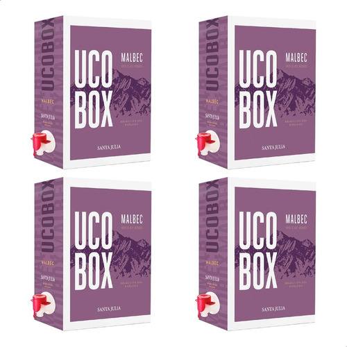 Vino Uco Santa Julia Bag In Box Malbec 3l Pack X4 01almacen