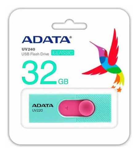 Kit De 10 Memorias Usb Adata 32gb Uv220 Verde Rosa