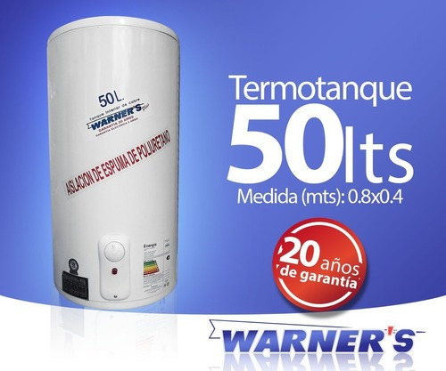 Termotanque Eléctrico Warner's Cobre 50 Lts Blanco 220v