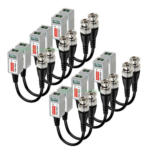 12 Unidades 1 Docena Video Balun Hd Hasta 600 Mts (6 Pares)