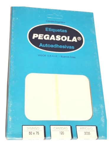 Etiqueta Autoadhesiva  Pegasola 3035 (50x75mm) 3 Cajas