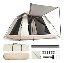 Comprar FUNJN Tienda Casa Campaña Cámping Acampar Alta Capacidad 4personas Funjn Protección Contra Mosquitos A Prueba De Agua Carpa Exterior Tienda De Camping 4-6persona Autoarmable Caqui