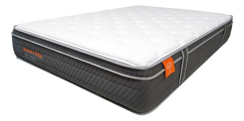 Combo Colchón Firme King 200 Pedic Premium + Base Elite Color Plomo