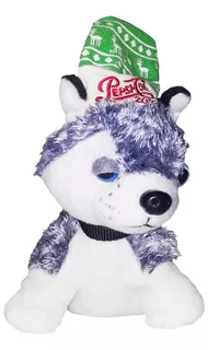 Peluche Perro Husky Gorro 19cm