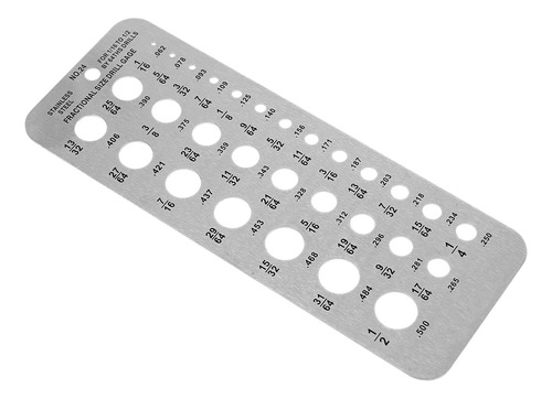 Calibrador De Acero Inoxidable, Tamaño De Broca A Cuadros, P