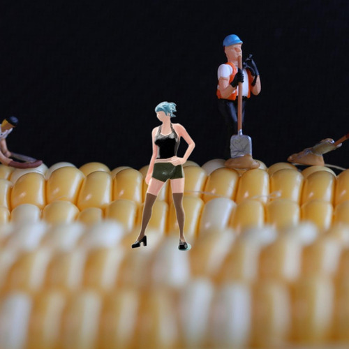 1:64 Figura De Niña A Escala Mini Muñeca Tiny People