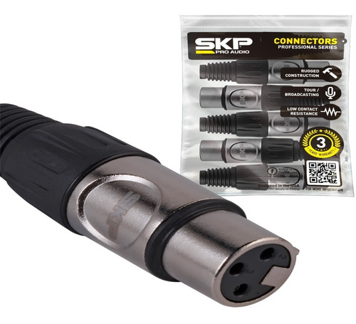 Imagen 1 de 2 de Combo Ficha Canon Xlr Hembra Profesional Skp Pro