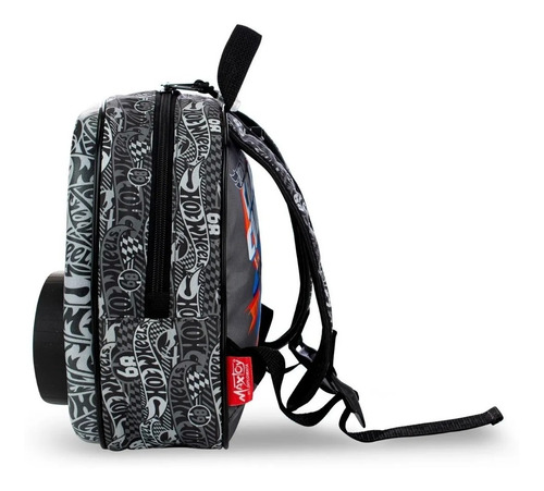 Imagem 8 de 10 de Mochilete Hotwheels Bone Shaker 3d Mochila Escolar Lancheira