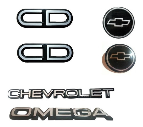 Kit De Emblema Chevrolet Omega Cd + Grade E Mala +brinde