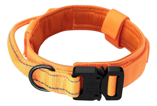 Collar De Perro Duradero Con Mango De Control De Xl Naranja