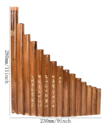 15 Pipe G Key Flauta De Pan Profesional Instrumento