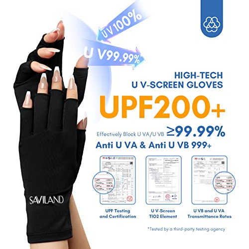Saviland Guantes Uv Para Uñas - ??????+ Guantes Uv Profesio