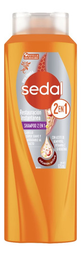  2 Pzs Sedal Shampoo Restauración Instantanea 2 En 1 620ml