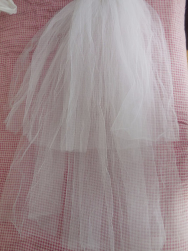 Tul De Novia Con Peineta - Largo: 85 Cm