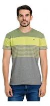 Comprar Remera Rayada Bordada Cuello Redondo Hombre Mistral 10077-12