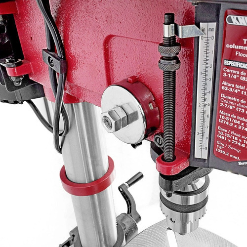 Taladro De Columna De Piso de 13" Para uso profesional Mesa de trabajo de hierro inclinable Motor 3/4 HP 120/240 V 60 Hz. Modelo KN DP-13F KNOVA