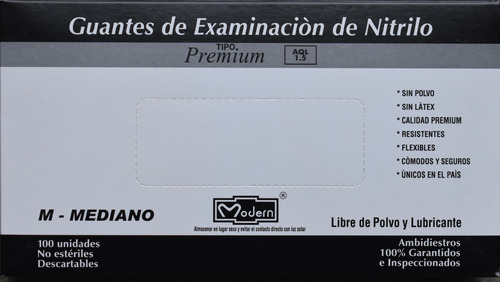 Guantes De Nitrilo Caja X 100 Unidades
