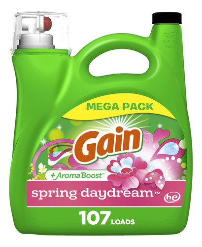 Gain + Aroma Boost Detergente Liquido Para Ropa, Aroma Sprin