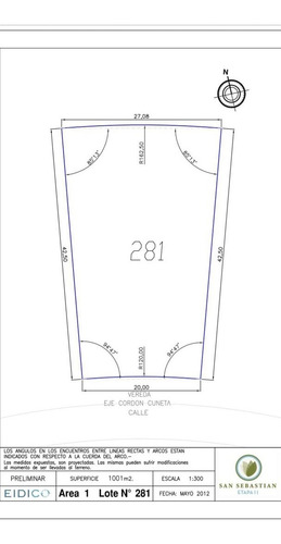 Imagen 3 de 3 de Terreno Lote En Venta Ubicado En San Sebastian, Escobar, G.b.a. Zona Norte