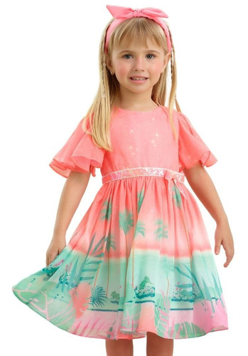 Imagem 1 de 3 de Vestido De Festa Infantil Petit Cherie Colors Summer 21074