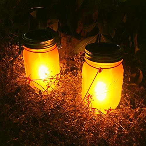 Aobik Solar Mason Jar Luces, Solar Fairy Firefly Led Luces D