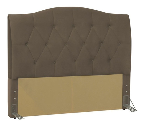  Cabeceira de cama box D'Monegatto Colônia 2 corpos/Queen 160cm x 135cm Camurça marrom