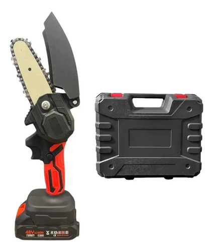 Mini Motosierra Eléctrica Portátil Batería 48v + Maletin Gt Negro