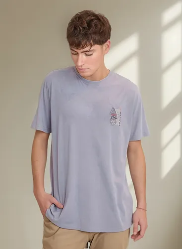 Polera Manga Corta Funghi E Condire Morado Hombre Rusty