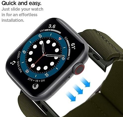 Imagen 6 de 6 de Malla Spigen Litefit Apple Watch 40m 6/se/5/4 38m3/2/1 Verde